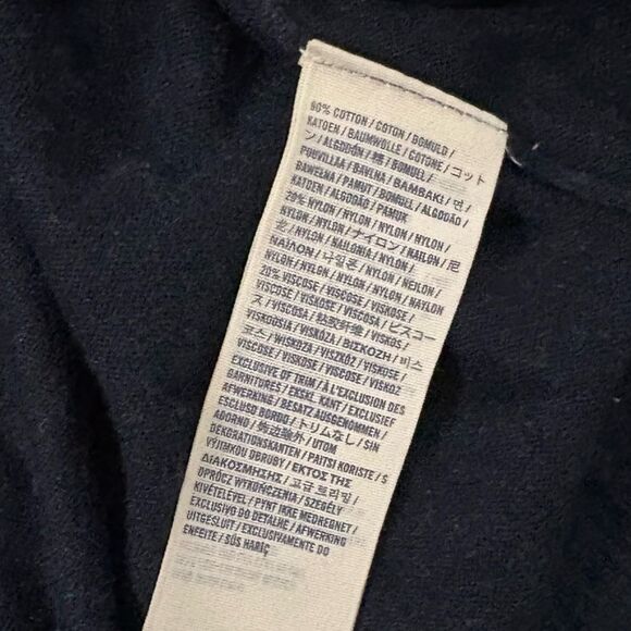 Abercrombie Kids Dark Navy Blue Y2K Cardigan Bow Flower Accent Size XL Preppy - Picture 9 of 9